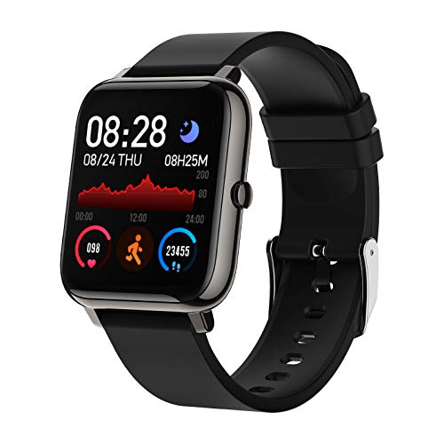 Smart Watch Donna Uomo, Bozlun Smartwatch Orologio Sport GPS Cardio Fitness Activity Tracker Pedometro Calorie, Smarwatch Impermeabile IP67 per Android IOS (Nero)