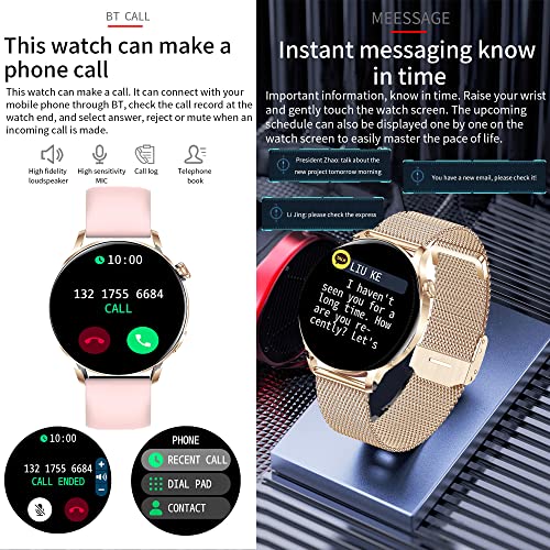 Smartwatch Donna, Chiamata Bluetooth, IP67 Smart watch Impermeabile...