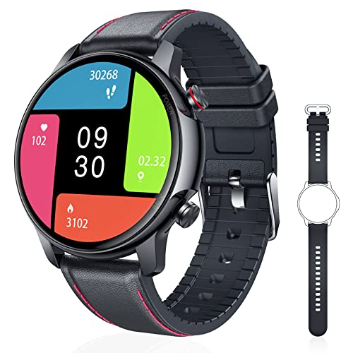 Smartwatch Uomo - Orologio Smartwatch con Contapassi Cardiofrequenzimetro da Polso Pressione Sanguigna Calorie Impermeabile Orologio Fitness Tracker per Android iPhone Nero