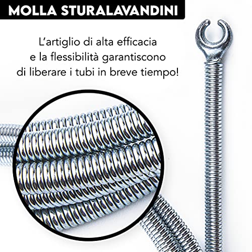 Sonda Sturatubi Professionale Manuale Spurgatubi Molla Flessibile I...