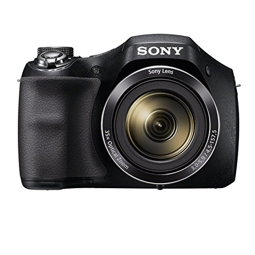 Sony DSC-H300 Fotocamera Digitale Compatta Bridge con Sensore Super HAD CCD da 20.1 MP, Zoom Ottico 35x, SteadyShot Ottico, Nero