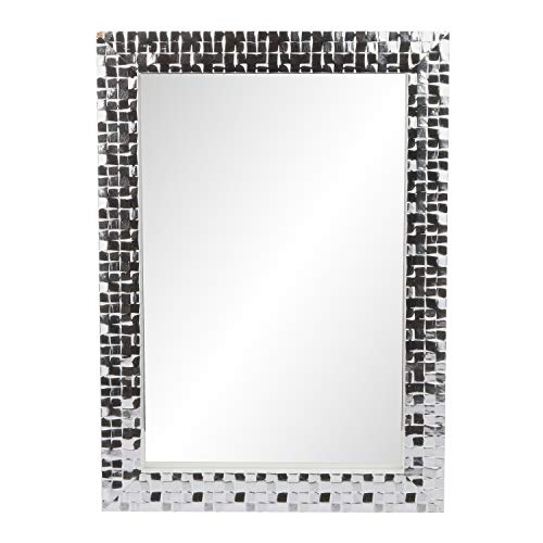 Specchio da parete a mattoncini con argento Miro Silver, da 50x70 c...