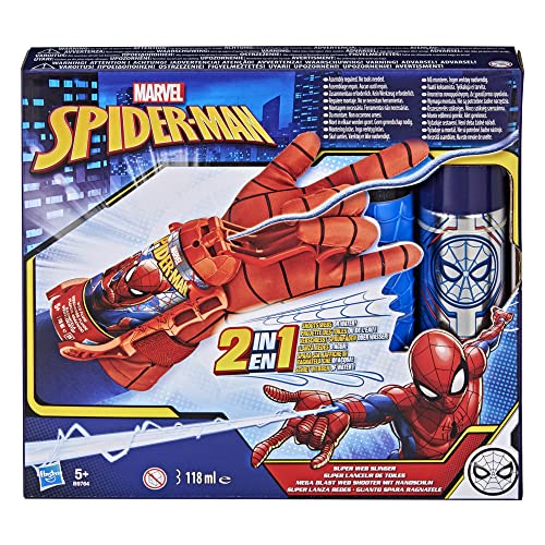 Spider-Man Hasbro Guanto Spararagnatele 2-in-1 Acqua e Ragnatele...