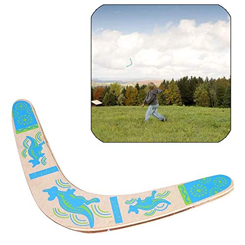 Sqxaldm Boomerang Volante Flying Boomerang in Legno a Forma di V Giocattolo in Legno per Sport all Aria Aperta Boomerang Volante per Bambini e Adulti Boomerang All aperto Sport Regalo Giocattolo
