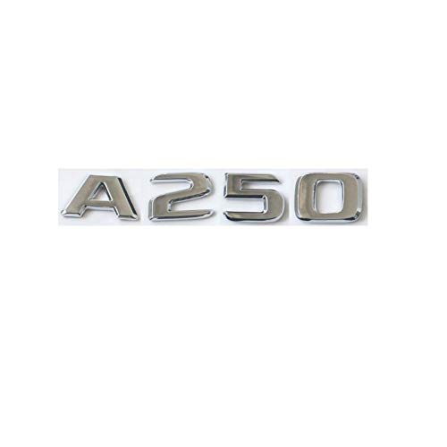 Stemma per bagagliaio posteriore in ABS cromato piatto per Mercedes Benz Classe A A250 W176 (A250, Cromo? Argento lucido?)