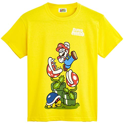 Super Mario Maglietta Bambino, T Shirt in Cotone per Ragazzo 4-12 A...