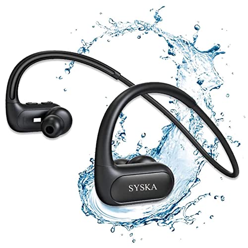 SYKA Auricolari wireless, con fascia da collo, cuffie Bluetooth IPX...