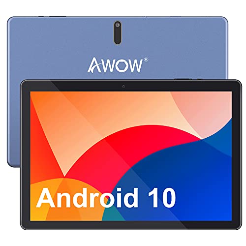 Tablet 10 Pollici Android 10 OS, AWOW Tablet PC, Processore Octa-Core, 4GB RAM, 64GB eMMC, 1.5~1.6GHz, 1280 x 800 HD IPS, 2MP & 13MP Camera, Bluetooth 4.0, Type-C, 5000mAh, Nero
