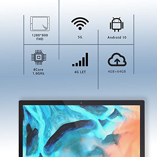 Tablet 10 Pollici Con Octa-Core 1.6GHz, 5G Wi-Fi Con 4G SIM Card Su...