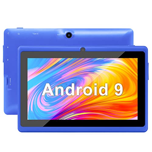 Tablet 7 Pollici - Haehne Android 9 Tablet PC, Quad-Core, RAM 1 GB, Memoria 16 GB, 1024 * 600 HD IPS, Batteria 2500mAh, Doppia Fotocamera WiFi Bluetooth, Blu