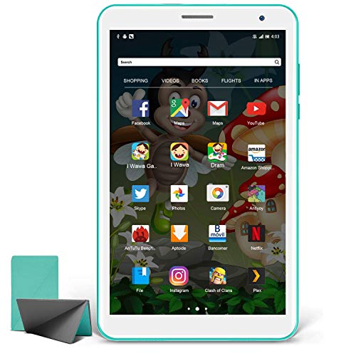 Tablet 8 Pollici, Tablet Andriod 10.0 con Processore Quad-Core 1.6GHz 3G ROM 32GB RAM, Tablet PC con Fotocamera da 5MP, Tablet Offerte con WiFi Bluetooth Google Play (Verde)