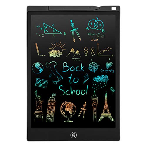 Tavoletta Grafica LCD Scrittura, 12 Pollici Lavagna da Disegno Digitale Portatile PINKCAT Ewriter Cancellabile Disegno Pad Writing Tablet per Bambini Adulti della Casa Scuola Ufficio