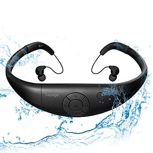 Tayogo Lettore MP3 Subacqueo Cuffie Nuoto Auricolari Piscina 8GB Di...