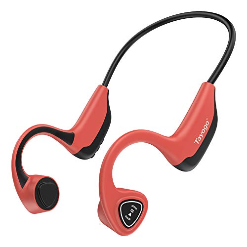 Tayogo S2 Cuffie Conduzione Ossea Bluetooth, Auricolari Conduzione ossea Senza Fili Open-Ear Hi-Fi Stereo con Microfono Cuffie Sport Ultraleggero per Ciclismo in Esecuzione Palestra