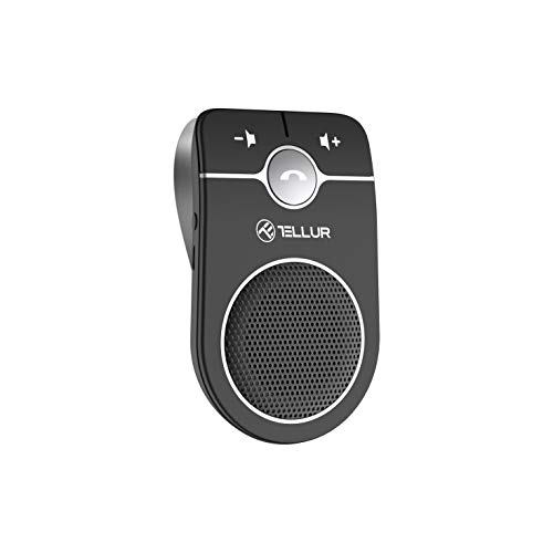 TELLUR CK-B1 Vivavoce Bluetooth per Auto, Sensore di Movimento per Accensione Spegnimento Automatico, Microfono con Cancellazione dell Eco e Cancellazione del Rumore, Siri e Google, Multipunto