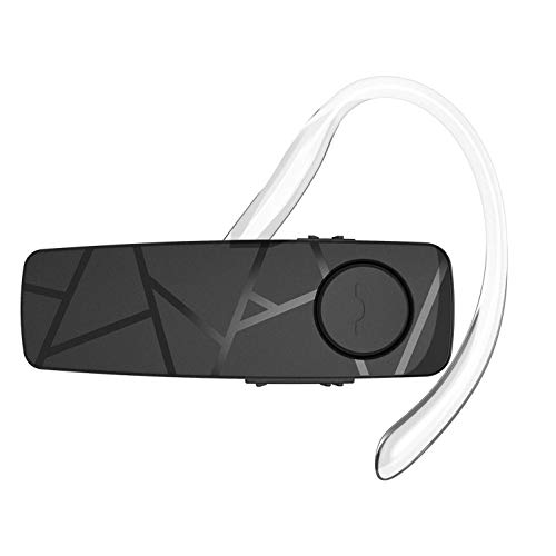 TELLUR Vox 55 Auricolare Bluetooth Mono, Auricolare Vivavoce, Multipunto - Due Dispositivi Connessi Simultanei, Gancio a 360° per l Orecchio Destro o Sinistro, iPhone e Android, Nero