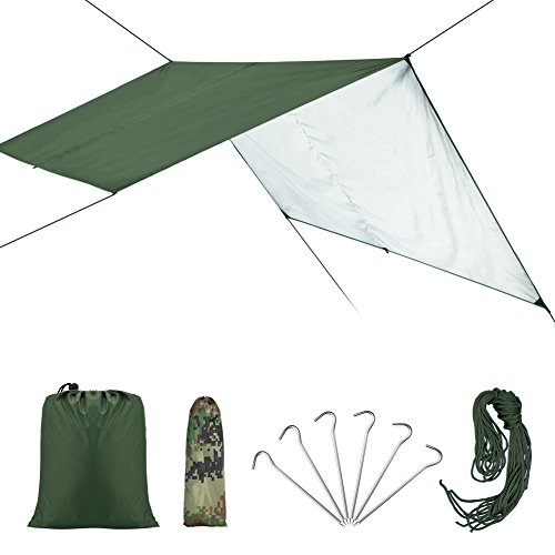 Tendalino Pioggia, Tenda Parasole Leggera Portatile per Escursione Campeggio ( Colore : Verde )
