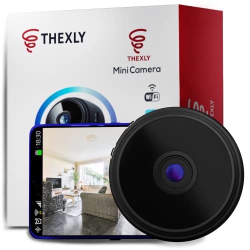 THEXLY Mini Telecamera spia nascosta HD wifi professionale - Spy cam quadrata sorveglianza interno 1080p - micro videocamera con sensore di movimento e visione notturna (2021 MODEL)