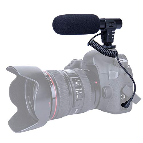TKOOFN Microfono per Fotocamera, MIC Microfono Mono Portatile Leggero Facile per DSLR Canon Nikon Sony Pentax Fotocamera Videocamera DV Registrazione Intervista Video (Interfaccia da 3,5mm)