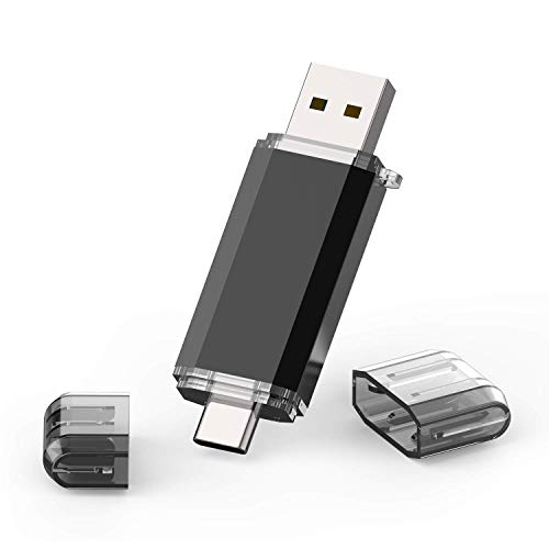 TOPESEL Chiavetta USB C 3.0 32GB, 2 in 1 USB 3.0 Tipo C Dual OTG Pendrive Flash Drive Memoria Stick Pennetta USB C 32 giga Per Type C Smartphones, Laptops,Tablets, Nero