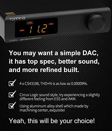 Topping D30 Pro Full Balanced DAC HiFi Decoder CS43198x4 Scheda di ...
