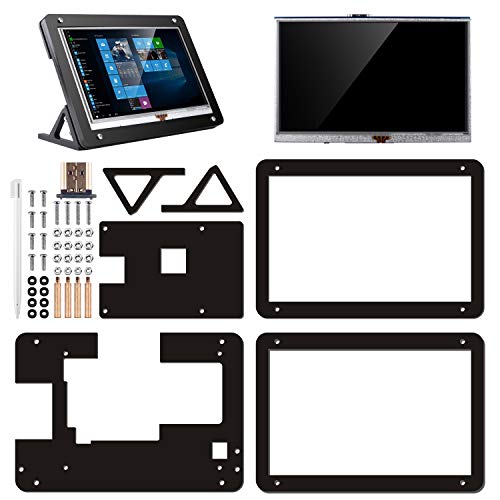 Touch screen resistivo da 5 pollici kuman con custodia protettiva Modulo display LCD TFT HDMI 800x480 per Raspberry Pi 3B +   3B 2 Modello B RPi 1 B B + A A + SC5AC