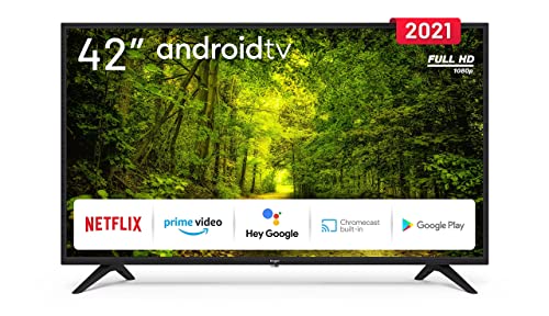TV 42 Zoll LED 1080p TV mit Smart TV (Android TV) und WiFi