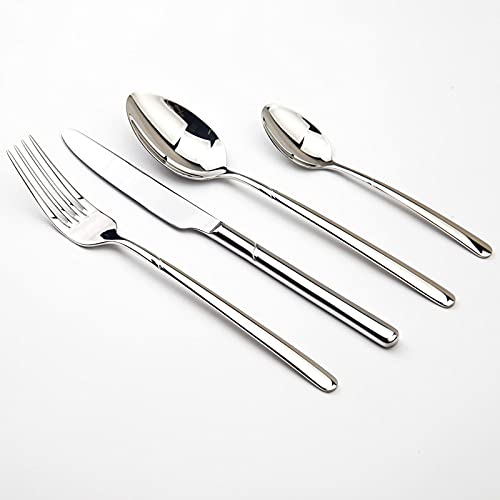UKKO Cucchiaini Dinnerware Set di Posate di Lusso Set di Acciaio Set di qualità 24 Pz Tableware Coltelli Forks da Pranzo Cena Set Western Food Ristorante