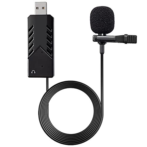 USB Microfono, Gyvazla Mini Microfono Aggiunta porta audio da 3,5 mm Condensatore Omnidirezionale Compatibile con PC, Laptop, Ideale per Youtuber Intervista Conferenza Video Podcas