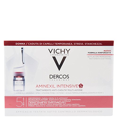 Vichy Dercos Aminexil Intensive 5 - Trattamento Anticaduta Donna, 4...