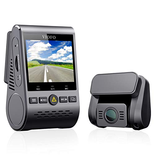 VIOFO Dash Cam 2K per Auto WIFI 5GHz Veloce, A129 DUO, Telecamera Auto Doppia Front + Rear, FHD con 2   LCD Schermo, Parcheggio Mode 48h, Sony Sensor, Registrazione Continua, Max 256GB, GPS Logge