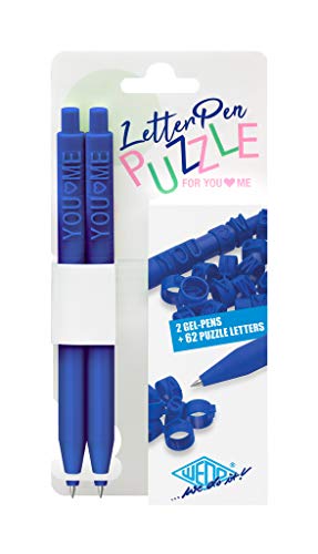 WEDO Set Letter Pen Puzzle, blu 2 penne con lettere
