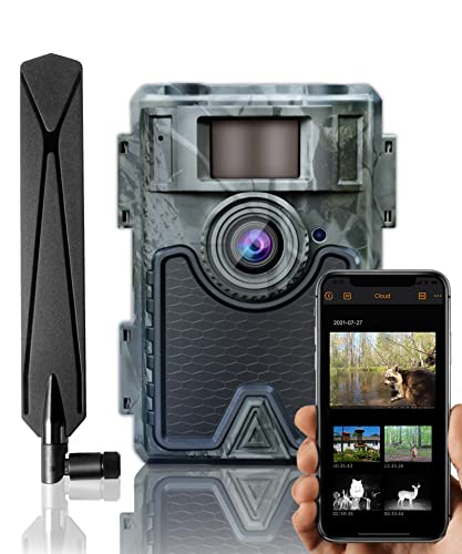 WingHome - Telecamera cellulare per la caccia di cervi, per la fauna selvatica e il monitoraggio Full HD, movimento attivato, 4G-LTE 1080P 32G App gratuita e scheda SIM