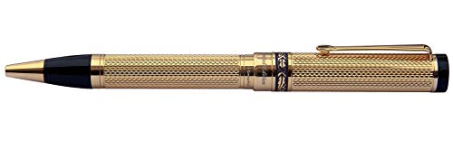 Xezo Tribune 18 Karat Gold Layered diamond-cut penna a sfera. Equilibrio e peso ideale, Limited Edition (Tribune 18 K oro B)