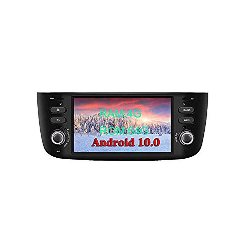 XISEDO Android 10.0 Autoradio In-dash 1 Din Car Radio 6.2 Pollici Car Stereo 8-Core RAM 4G ROM 64G Navigatore GPS con Schermo di Tocco per Fiat Linea Fiat Grande Punto