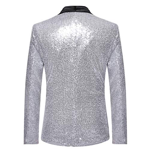 Xmiral Cappotto Fascino Giacca Paillettes Party Top Casual One Butt...