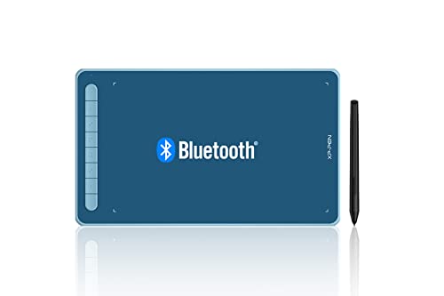 XP-PEN Deco LW Tavoletta grafica Bluetooth, 10 x6  Wireless con X3 Smart Chip, 60° Tilt con penna senza batteria (Blu)