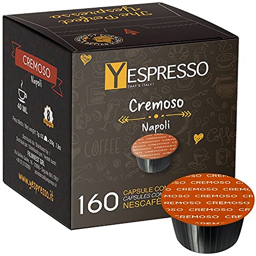 Yespresso compatibili Nescafe Dolce gusto Cremoso - 10 confezione da 16 capsule, 160 capsule