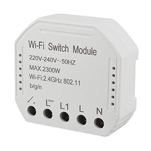 Yueyang WiFi Smart Light Switch Modulo interruttore fai-da-te Smart Life Tuya APP Telecomando, Lavorare con Alexa Echo Google Home (1c switch)