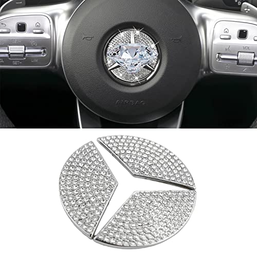 Cornice decorativa per volante Accessori per sticker del volante del volante dell emblema dell automobile del metallo 3D compatibile con Mercedes-Benz AMG A B C E classe GLA CLA GLC GLE GLS W213 W205 