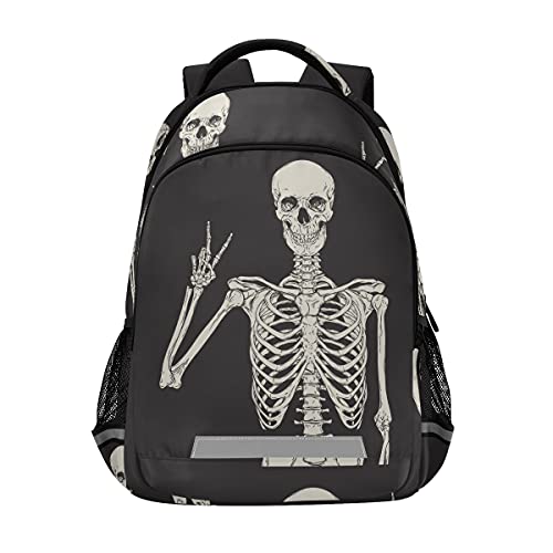 Zaini scheletro umano per bambini scuola borsa studente zaino bookbag per ragazzi ragazze casual bag
