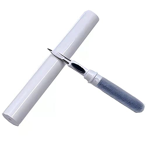 ZALUJMUS Kit di pulizia per Airpods 1 2 Pro, penna di pulizia multifunzione con spazzola morbida per auricolari Bluetooth, custodia per tutti gli auricolari (bianco)