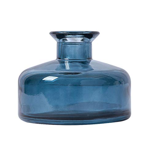 1 flacone da 200 ml, diffusore in vetro vuoto, per aromaterapia, profumo, per campioni di profumo, con coperchio dorato, per oli essenziali, profumi (nero), Blu (Blu) - GJY64931L