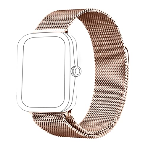 1 Pezzi Cinturino Compatibile con Apple Watch Cinturino 38mm 40mm 41mm, Cinturini in Acciaio Inossidabile Maglia Metallo Milanese per iWatch Series 7 SE 6 5 4 3 2 1(Oro rosa)