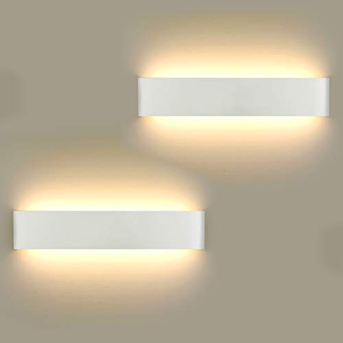 2 Pezzi LED Lampada da Parete 16W Bianco Caldo, Moderno Up Down App...