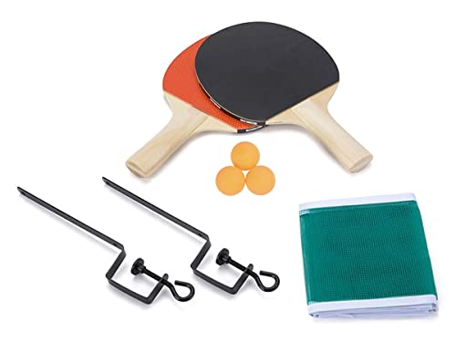 2 Racchette Ping Pong + 3 Palline ping-pong (Con Rete Ping pong da Tavolo)