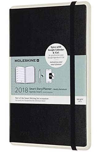 2018 MOLESKINE+ Paper Tablet Smart Planner I Settimanale Per Smartpen Pen+ I Sincronizza Gli Appunti Scritti A Mano I Agenta Digitale Portatile - Nero