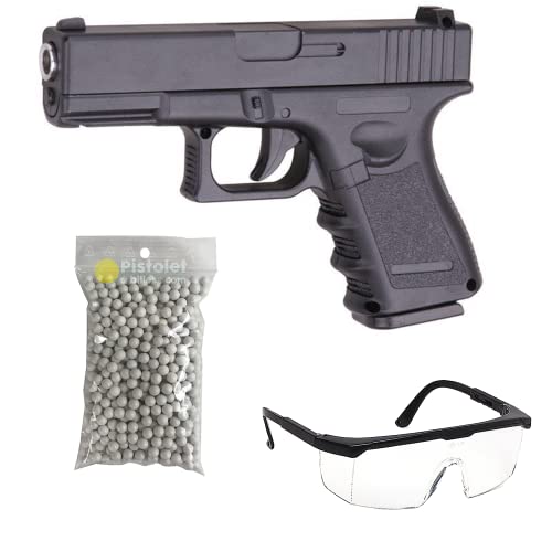 2EAGLE Pistola Softair Pack Modello Galaxy G.17 Molla Materiale: Metallo Potenza 0,5 Joule consegnato con Accessori Nero