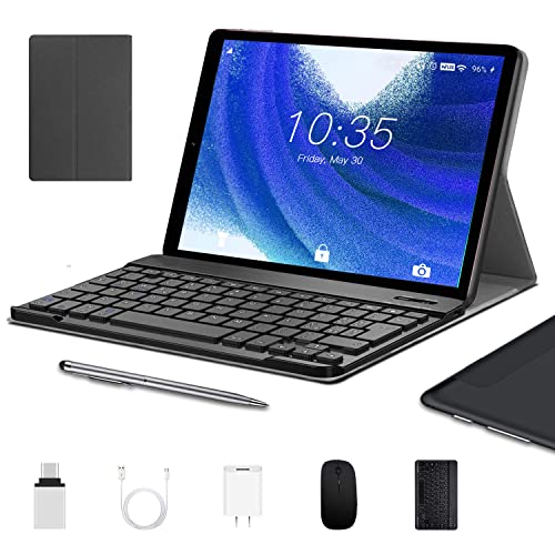 4G LTE Tablet 10 Pollici, Android 10 pie, Certificazione GSM, 2 in 1 Tablet PC con tastiera 4GB RAM 64GB 128GB ROM, Type-C, dual SIM   5MP + 8 MP Fotocamera  8000mAh  WiFi, Bluetooth, Netfilix