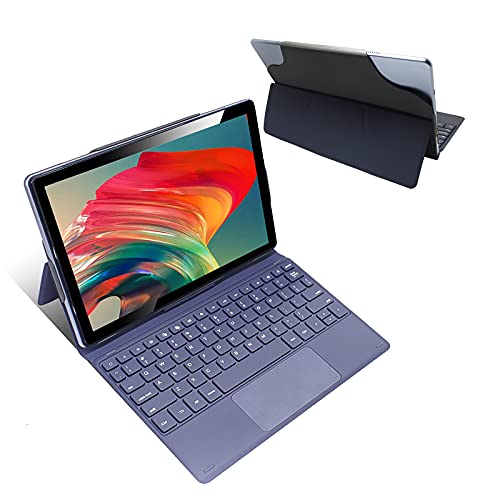 4G LTE Tablet 10 Pollici con Tastiera 8 Core Android Tablet PC, 4 GB di RAM e 64 GB 1080p full hd Tablet tastiera 2.4G 5G WiFi 6000mAh - Silver